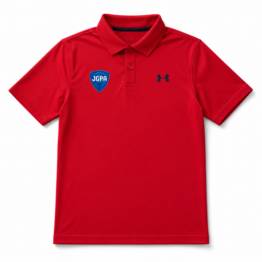 Red Under Armour Collar T-Shirt with Official JGPA Logo